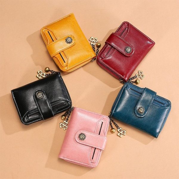 3522 Short Anti-magnetic RFID Wallet Multi-function Wallet for Ladies, with Card Slots (Yellow) - Image 8
