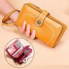 3555 Large Capacity Long Multi-function Anti-magnetic RFID Wallet Clutch for Ladies with Card Slots (Red) - Image 11