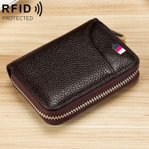 KB151 Multi-card Anti-magnetic RFID Organ Card Package Ladies Wallet (Coffee)