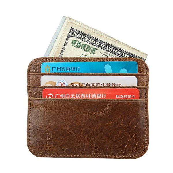 KB108 Antimagnetic RFID Fashion Crazy Horse Texture Bus Credit Card Package burglar brush - Image 2