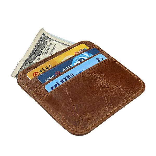 KB108 Antimagnetic RFID Fashion Crazy Horse Texture Bus Credit Card Package burglar brush - Image 3