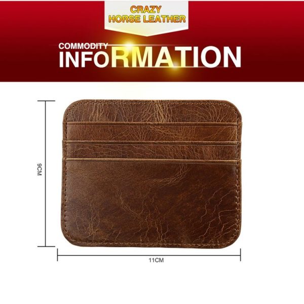 KB108 Antimagnetic RFID Fashion Crazy Horse Texture Bus Credit Card Package burglar brush - Image 5