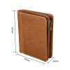 8231 Antimagnetic RFID Men Fashion Crazy Horse Textyure Genuine Leather Wallet Card Bag (Brown) - Image 2