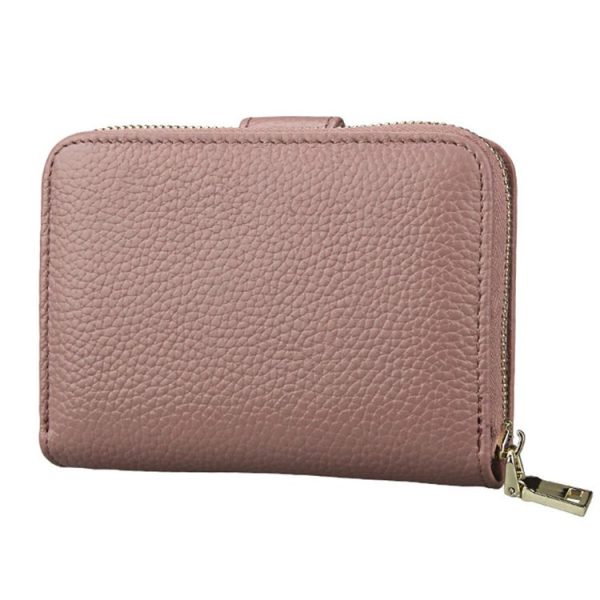 KB132 Female Style Full Grain Cow Leather Multifunctional RFID Wallet / Card Bag / Driving License Package (Pink) - Image 4