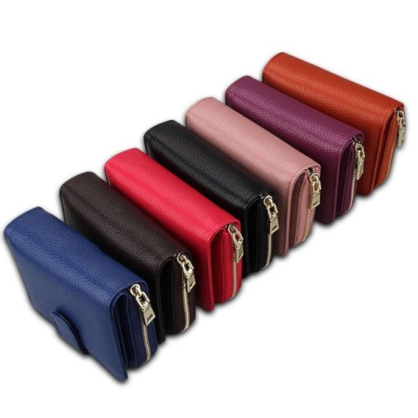 KB132 Female Style Full Grain Cow Leather Multifunctional RFID Wallet / Card Bag / Driving License Package (Pink) - Image 7