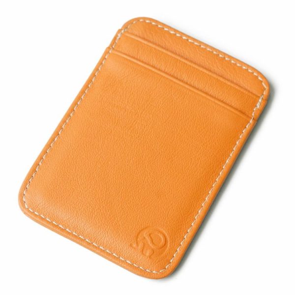 XIAO YUAN XIANG Cowhide Leather 5 Card Pocket Sleeve Wallet Coin Purse Credit Card Holder, Size: 10.6cm x 7.2cm, Random Color Delivery - Image 3