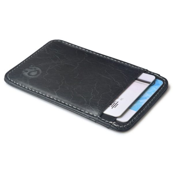 XIAO YUAN XIANG Cowhide Leather 5 Card Pocket Sleeve Wallet Coin Purse Credit Card Holder, Size: 10.6cm x 7.2cm, Random Color Delivery - Image 5