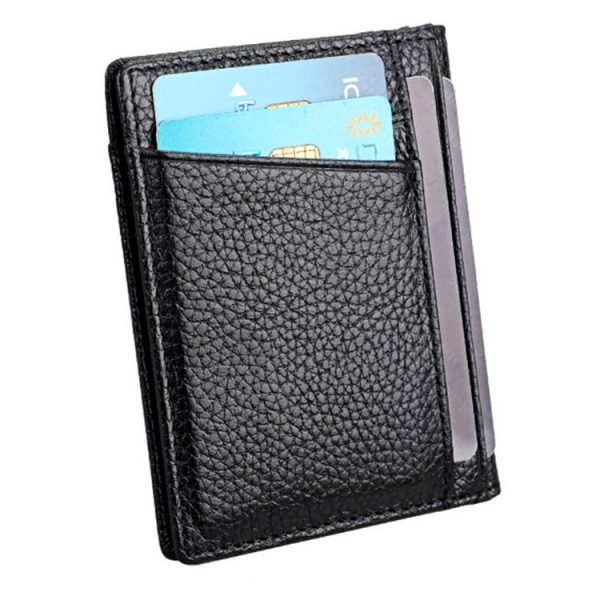 KB173 Ultrathin Litchi Texture Leather Card Holder Certificate Bag (Black) - Image 3
