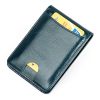 KB186 Antimagnetic RFID Mini Crazy Horse Texture Leather Billfold Card Wallet for Men and Women (Blue) - Image 3