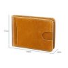 KB186 Antimagnetic RFID Mini Crazy Horse Texture Leather Billfold Card Wallet for Men and Women (Blue) - Image 6