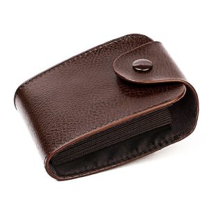 KB187 Litchi Texture Leather Large-capacity Card Holder Wallet (Coffee)