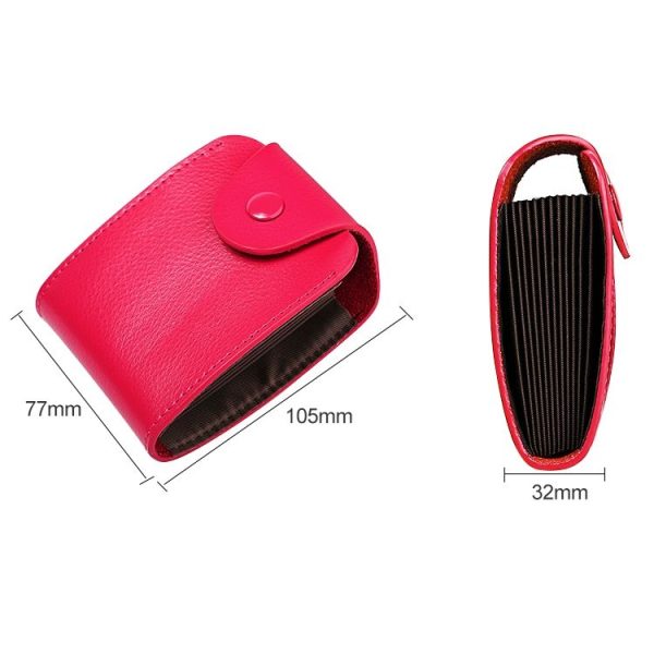 KB187 Litchi Texture Leather Large-capacity Card Holder Wallet (Coffee) - Image 4