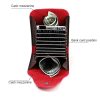KB187 Litchi Texture Leather Large-capacity Card Holder Wallet (Coffee) - Image 5