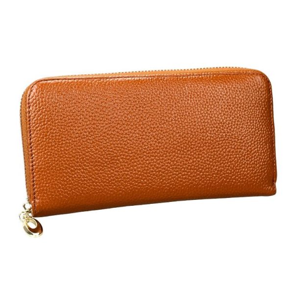 906 Antimagnetic RFID Litchi Texture Women Large Capacity Hand Wallet Purse Phone Bag with Card Slots (Brown) - Image 2