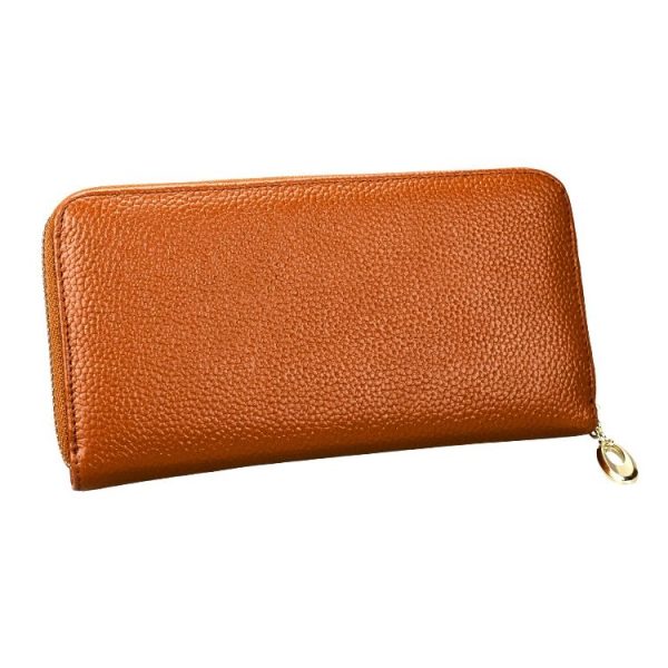 906 Antimagnetic RFID Litchi Texture Women Large Capacity Hand Wallet Purse Phone Bag with Card Slots (Brown) - Image 4