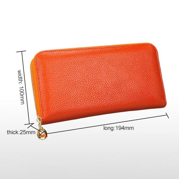 906 Antimagnetic RFID Litchi Texture Women Large Capacity Hand Wallet Purse Phone Bag with Card Slots (Brown) - Image 7