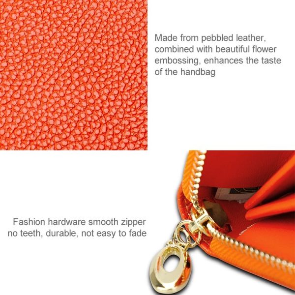 906 Antimagnetic RFID Litchi Texture Women Large Capacity Hand Wallet Purse Phone Bag with Card Slots (Brown) - Image 9