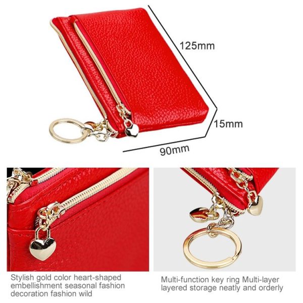 2013 Antimagnetic RFID Multifunctional Litchi Texture Women Large Capacity Hand Wallet with Card Slots (Rose Red) - Image 6