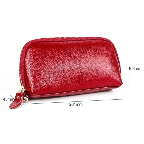 2023 Multifunctional Litchi Texture Women Large Capacity Hand Wallet with Card Slots (Blue) - Image 6