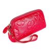 2026 Multifunctional Litchi Texture Women Large Capacity Hand Wallet Shell bag with Card Slots (Rose Red) - Image 3