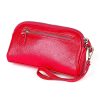 2026 Multifunctional Litchi Texture Women Large Capacity Hand Wallet Shell bag with Card Slots (Rose Red) - Image 4