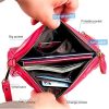 2026 Multifunctional Litchi Texture Women Large Capacity Hand Wallet Shell bag with Card Slots (Rose Red) - Image 7