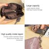 2026 Multifunctional Litchi Texture Women Large Capacity Hand Wallet Shell bag with Card Slots (Rose Red) - Image 8