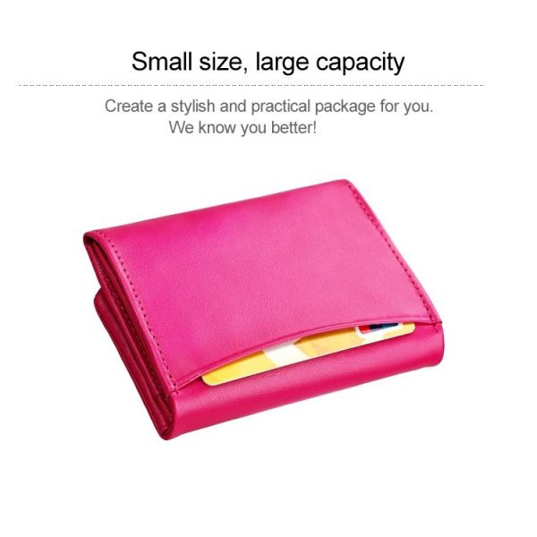 2031 Antimagnetic RFID Multifunctional Women Lock Buckle Large Capacity Hand Wallet with Card Slots (Purple) - Image 6