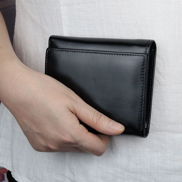 2031 Antimagnetic RFID Multifunctional Women Lock Buckle Large Capacity Hand Wallet with Card Slots (Purple) - Image 9