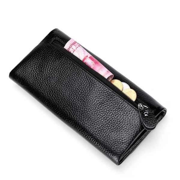 3591C Multi-function Litchi Texture Leather Wallet Large-capacity Purse (Red) - Image 3