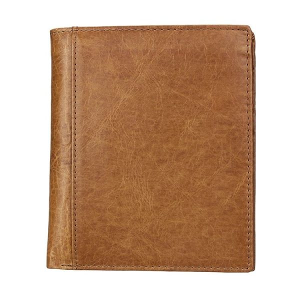 8235 Antimagnetic RFID Multi-function Crazy Horse Texture Leather Wallet Passport Bag (Yellowish-brown) - Image 2