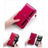 8239 Antimagnetic RFID Multi-function Leather Lady Wallet Large-capacity Purse with Detachable Card Holder (Rose Purple) - Image 9