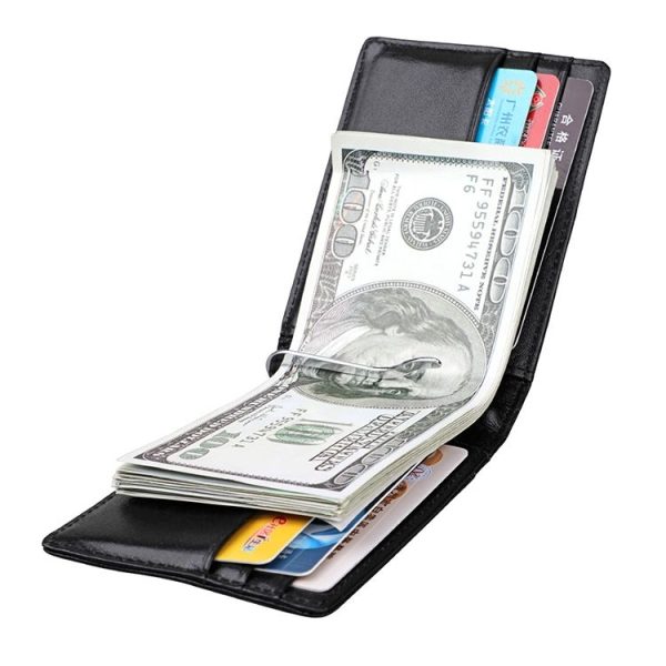 9037 Antimagnetic RFID Crazy Horse Texture Leather Wallet Billfold for Men and Women (Black) - Image 5