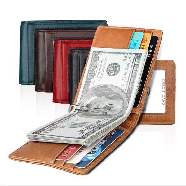 9037 Antimagnetic RFID Crazy Horse Texture Leather Wallet Billfold for Men and Women (Black) - Image 7