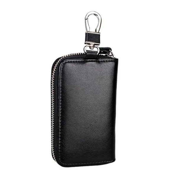 9102 Multi-function Waist Hanging Leather Zipper Wallet Keys Holder Bag (Black) - Image 5