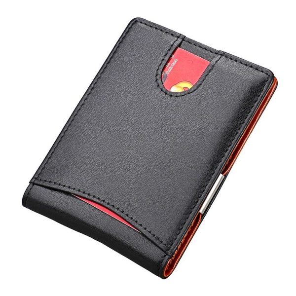 9601 Antimagnetic RFID Mini Crazy Horse Texture Leather Wallet Billfold - Image 3