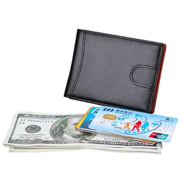 9601 Antimagnetic RFID Mini Crazy Horse Texture Leather Wallet Billfold - Image 9