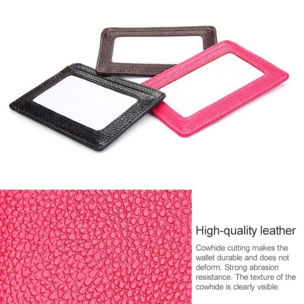 KB37 Antimagnetic RFID Litchi Texture Leather Card Holder Wallet Billfold for Men and Women (Red) - Image 5