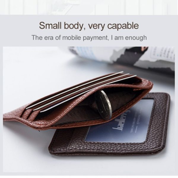 KB37 Antimagnetic RFID Litchi Texture Leather Card Holder Wallet Billfold for Men and Women (Red) - Image 7