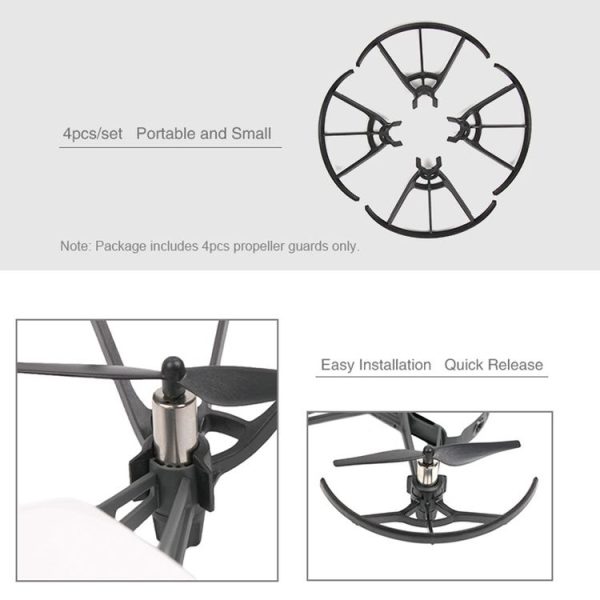 4 PCS Propeller Protective Covers for DJI TELLO Drone (Black) - Image 4