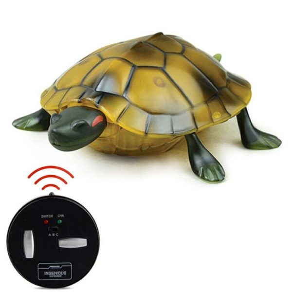 9993 Infrared Sensor Remote Control Simulated Tortoise Creative Children Electric Tricky Toy Model (Yellow)