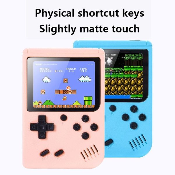 MK800 3.0 inch Macaron Mini Retro Classic Handheld Game Console for Kids Built-in 800 Games, Support AV Output (Blue) - Image 6