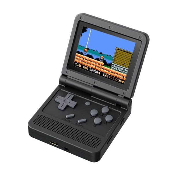 Powkiddy V90 3.0 inch IPS Screen 64-bit Retro Handheld Game Console with 16GB Memory (Black)
