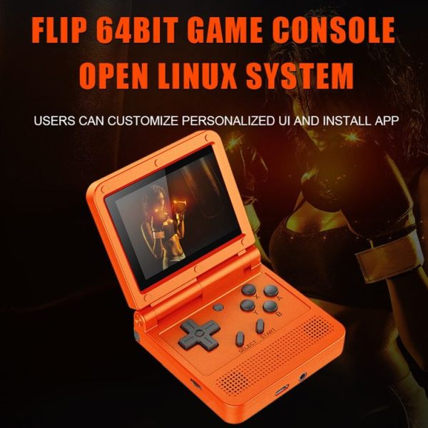 Powkiddy V90 3.0 inch IPS Screen 64-bit Retro Handheld Game Console with 16GB Memory (Black) - Image 4