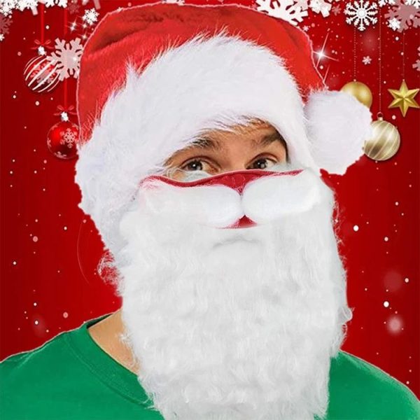 Santa Claus Beard Dustproof Cotton Mask Christmas Funny Dress Up Ornaments - Image 4