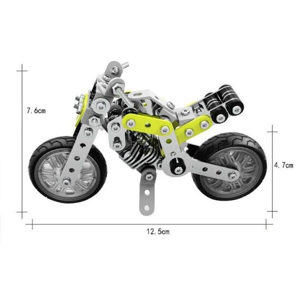 MoFun SW-003 188 PCS DIY Stainless Steel Street Motorcycle Assembling Blocks - Image 4