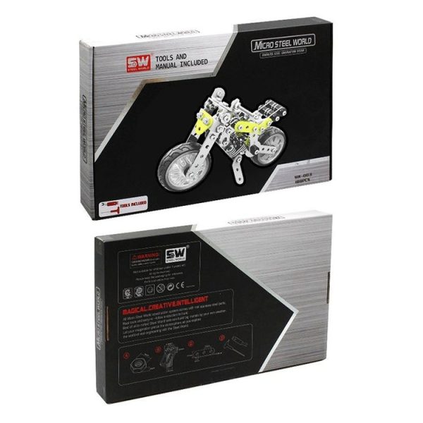 MoFun SW-003 188 PCS DIY Stainless Steel Street Motorcycle Assembling Blocks - Image 6