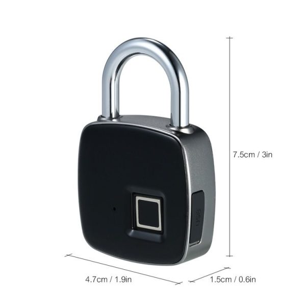 Anytek P3+ Against Theft Non-password Electrically Intelligent Fingerprint Padlock, Support APP Unlock - Image 3