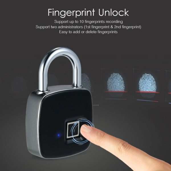 Anytek P3+ Against Theft Non-password Electrically Intelligent Fingerprint Padlock, Support APP Unlock - Image 4