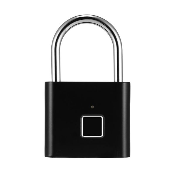 Stainless Steel Automatic Intelligent Fingerprint Padlock Electronic Lock, 10 Fingerprint Edition (Black) - Image 2